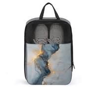 Borsa per scarpe astratta in marmo con linea dorata per viaggi uso quotidiano anti-polvere porta scarpe da golf