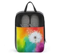 Borsa per scarpe colorata con dente di leone ad acquerello per uso quotidiano da viaggio, anti-polvere, custodia per scarpe da golf