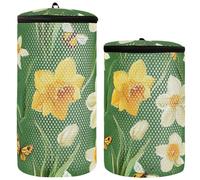 Borsa per scarpe con fiori narcisi fiori farfalle verde per lavatrice scarpe da ginnastica borsa per lavatrice sacchetto di lavatrice confezione da 2 sacchetti per la pulizia delle scarpe, Fiori