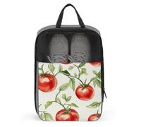 Borsa per scarpe con motivo a pomodoro ad acquerello, per viaggi e uso quotidiano, anti-polvere, custodia per scarpe da golf