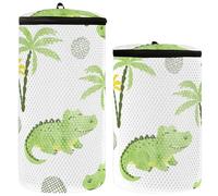 Borsa per scarpe da ginnastica con motivo coccodrilli acquerello, confezione da 2 sacchetti per scarpe da bucato per lavare le scarpe, Coccodrilli ad acquerello, 1 Size