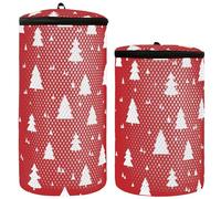 Borsa per scarpe da ginnastica per lavatrice, set di 2 sacchetti per bucato, per lavare le scarpe, rosso natalizio, 1 formato, moderno/aderente, Rosso Natale, 1 size, Moderno/aderente