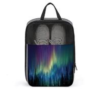Borsa per scarpe da golf con albero di pino e luce colorata, per viaggi e uso quotidiano, anti-polvere, porta scarpe da golf