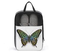 Borsa per scarpe da golf con ali a farfalla, blu, verde, giallo, nero, per viaggi, uso quotidiano, anti-polvere, porta scarpe da golf