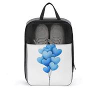 Borsa per scarpe da golf con bouquet di palloncini blu pastello ad acquerello per uso quotidiano anti-polvere porta scarpe da golf