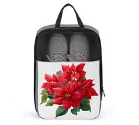 Borsa per scarpe da golf con bouquet di stelle di Natale per uso quotidiano da viaggio, anti-polvere, per riporre scarpe da golf