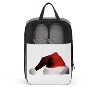 Borsa per scarpe da golf con cappello di Babbo Natale, per viaggi e uso quotidiano, anti-polvere, custodia per scarpe da golf