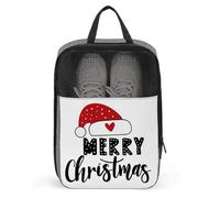 Borsa per scarpe da golf con cappello di Babbo Natale, per viaggi e uso quotidiano, anti-polvere, per scarpe da golf