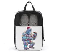 Borsa per scarpe da golf con cappello di Babbo Natale rosso divertente animale per viaggi uso quotidiano anti-polvere porta scarpe da golf