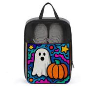 Borsa per scarpe da golf con disegno di simpatici fantasmi e zucca, per viaggi e uso quotidiano, anti-polvere, custodia per scarpe da golf