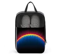 Borsa per scarpe da golf con eclissi solare su sfondo nero, per viaggi e uso quotidiano, anti-polvere, custodia per scarpe da golf