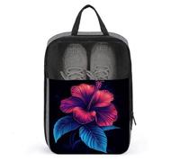 Borsa per scarpe da golf con fiori di ibisco per uso quotidiano da viaggio, anti-polvere, custodia per scarpe da golf