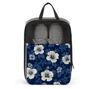 Borsa per scarpe da golf con fiori di ibisco per uso quotidiano da viaggio, anti-polvere, custodia per scarpe da golf