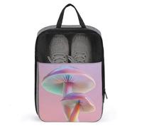 Borsa per scarpe da golf con funghi della pace, color arcobaleno pastello, iridescente, per viaggi e uso quotidiano, anti-polvere