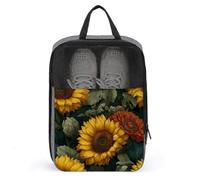 Borsa per scarpe da golf con girasoli botanica vintage floreale per viaggi uso quotidiano anti-polvere porta scarpe da golf