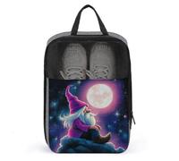 Borsa per scarpe da golf con gnomo e luna magica per viaggi e uso quotidiano, anti-polvere, custodia per scarpe da golf