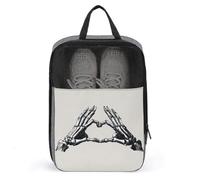 Borsa per scarpe da golf con mani scheletriche e gesti a forma di cuore, stile vintage, per viaggi, uso quotidiano, anti-polvere, porta scarpe da golf