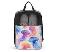 Borsa per scarpe da golf con meduse acquerellabili per uso quotidiano da viaggio, anti-polvere, custodia per scarpe da golf