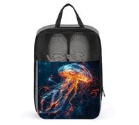 Borsa per scarpe da golf con meduse luminose per viaggi e uso quotidiano anti-polvere