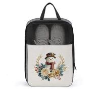 Borsa per scarpe da golf con rose dorate e bacche di agrifoglio, per viaggi e uso quotidiano, anti-polvere, per scarpe da golf