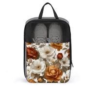 Borsa per scarpe da golf con rose e anemoni per uso quotidiano da viaggio, anti-polvere, custodia per scarpe da golf