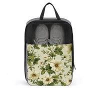 Borsa per scarpe da golf con rose e ibisco per uso quotidiano da viaggio, anti-polvere, custodia per scarpe da golf