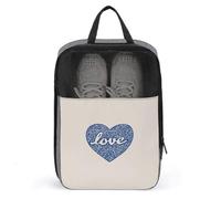 Borsa per scarpe da golf con scritta "Minimalist Line Art", a forma di cuore, con scritta "Love", per viaggi e uso quotidiano, anti-polvere