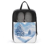 Borsa per scarpe da golf con telaio a forma di cuore, per viaggi e uso quotidiano, anti-polvere, ideale per l'inverno e le colline innevate