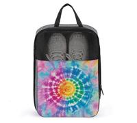 Borsa per scarpe da golf con vortici di colori arcobaleno per uso quotidiano da viaggio, anti-polvere, custodia per scarpe da golf