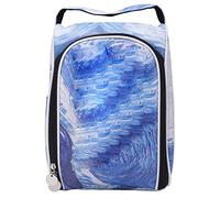 Borsa per scarpe da golf, grande capacità, impermeabile, in pelle PU, con chiusura lampo e maniglia, per scarpe da golf, baseball, basket, pallacanestro