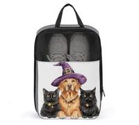 Borsa per scarpe da golf per cani e gatti con mago di Halloween, per viaggi e uso quotidiano, anti-polvere, per scarpe da golf
