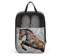 Borsa per scarpe da golf per collage di cavalli, per uso quotidiano, antipolvere, per uso quotidiano