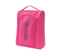 Borsa per scarpe da golf personalizzata, resistente all'acqua, per sport e viaggi, organizer per scarpe leggero con cerniera e manico, resistente per palestra, calcio, bowling, Rosa acceso, Borsa per