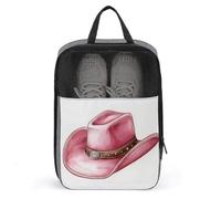 Borsa per scarpe da golf rosa per cappello da cowgirl da viaggio per uso quotidiano anti-polvere custodia per scarpe da golf