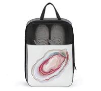 Borsa per scarpe da golf semplice aperta rosa e rossa per viaggi uso quotidiano anti-polvere porta scarpe da golf