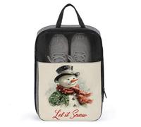 Borsa per scarpe da golf vintage con pupazzo di neve Let It per viaggi uso quotidiano anti-polvere