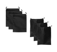 Borsa per scarpe da viaggio, 6 pezzi, antipolvere, borsetta, coulisse Borsa per scarpe in tessuto non tessuto antipolvere (nero)