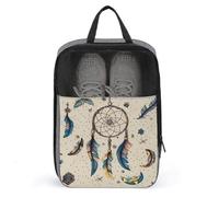 Borsa per scarpe da viaggio, borsa per scarpe con stampa acchiappasogni e luna, borse per scarpe da esterno con cerniera, borsa per scarpe da uomo e donna, stile, taglia unica, moderna