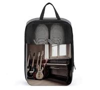 Borsa per scarpe da viaggio, borsa per scarpe con stampa chitarra e basso, borse per scarpe da uomo e donna, stile unico, moderno