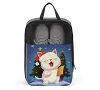 Borsa per scarpe da viaggio, borsa per scarpe con stampa di canti natalizi, organizer portatile da utilizzare per viaggi e conservazione quotidiana, stile, taglia unica, moderna