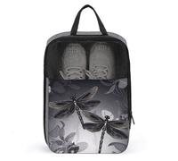 Borsa per scarpe da viaggio, borsa per scarpe con stampa di libellule grigie, borse per scarpe da esterno con cerniera, borsa per scarpe da uomo e donna, stile, taglia unica, moderna