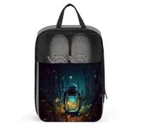 Borsa per scarpe da viaggio, borsa per scarpe con stampa di lucciole e lanterne, borse per scarpe da esterno con cerniera, borsa per scarpe da uomo e donna, stile, taglia unica, moderna