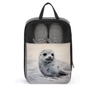 Borsa per scarpe da viaggio, borsa per scarpe con stampa di pittura con sigillo di arpa, borse per scarpe con cerniera per esterni, borsa per scarpe da uomo e donna, stile, taglia unica, moderna