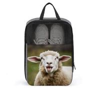 Borsa per scarpe da viaggio, borsa per scarpe con stampa divertente di pecore cattive, borse per scarpe da esterno con cerniera, borsa per scarpe da uomo e donna, stile, taglia unica, moderna
