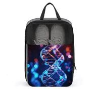 Borsa per scarpe da viaggio, borsa per scarpe con stampa genetica DNA, borsa per scarpe con cerniera, borsa per scarpe da uomo e donna, stile, taglia unica, moderna