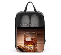 Borsa per scarpe da viaggio, borsa per scarpe con stampa liquore marrone in tazza, organizer portatile da utilizzare per viaggi e conservazione quotidiana, stile, taglia unica, moderno