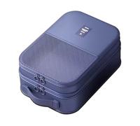 Borsa per scarpe da viaggio, con chiusura lampo, sacchetto per scarpe, sacchetto per scarpe da ginnastica portatile, con chiusura lampo, per uomini e donne, blu navy, vedi descrizione, Vedi