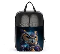 Borsa per scarpe da viaggio con gufo e stelle, per uso quotidiano, anti-polvere, porta scarpe da golf