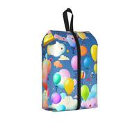 Borsa per scarpe da viaggio con palloncini colorati, impermeabile, organizer per scarpe per valigia, borsa 3 in 1 per scarpe da ginnastica
