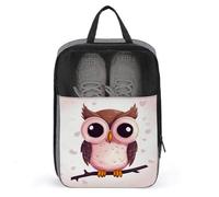 Borsa per scarpe da viaggio, con stampa di gufi, organizer portatile da utilizzare per viaggi e per riporre tutti i giorni, stile, taglia unica, moderno